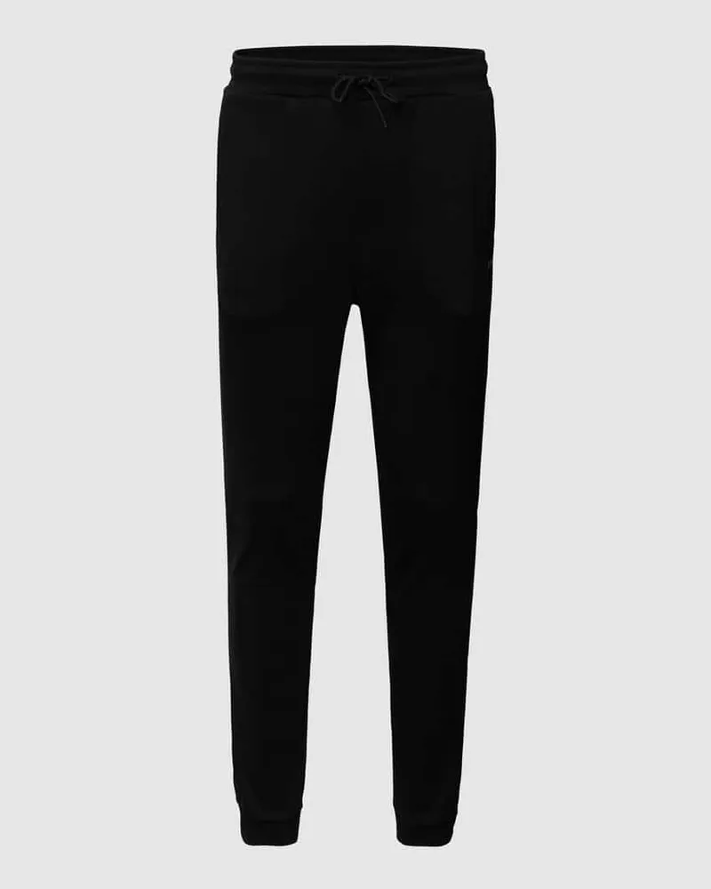 HUGO BOSS Sweathose mit feinem Strukturmuster Black