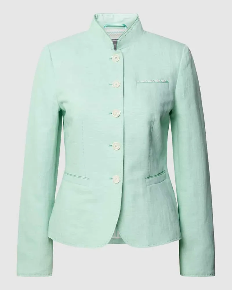 White Label Blazer aus Leinen-Baumwoll-Mix Mint