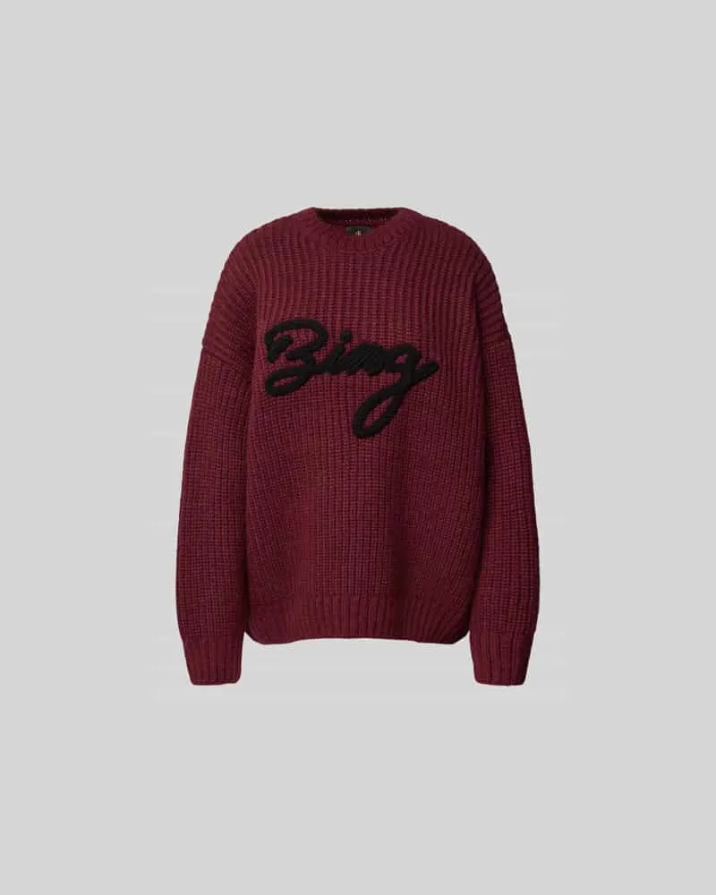 Anine Bing Pullover mit Label-Stitching Bordeaux