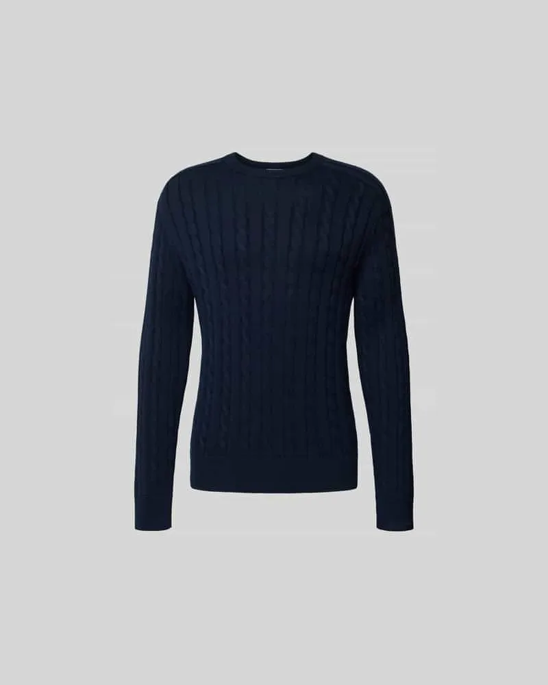 Filippa K Slim Fit Pullover in Strick-Optik Dunkelblau