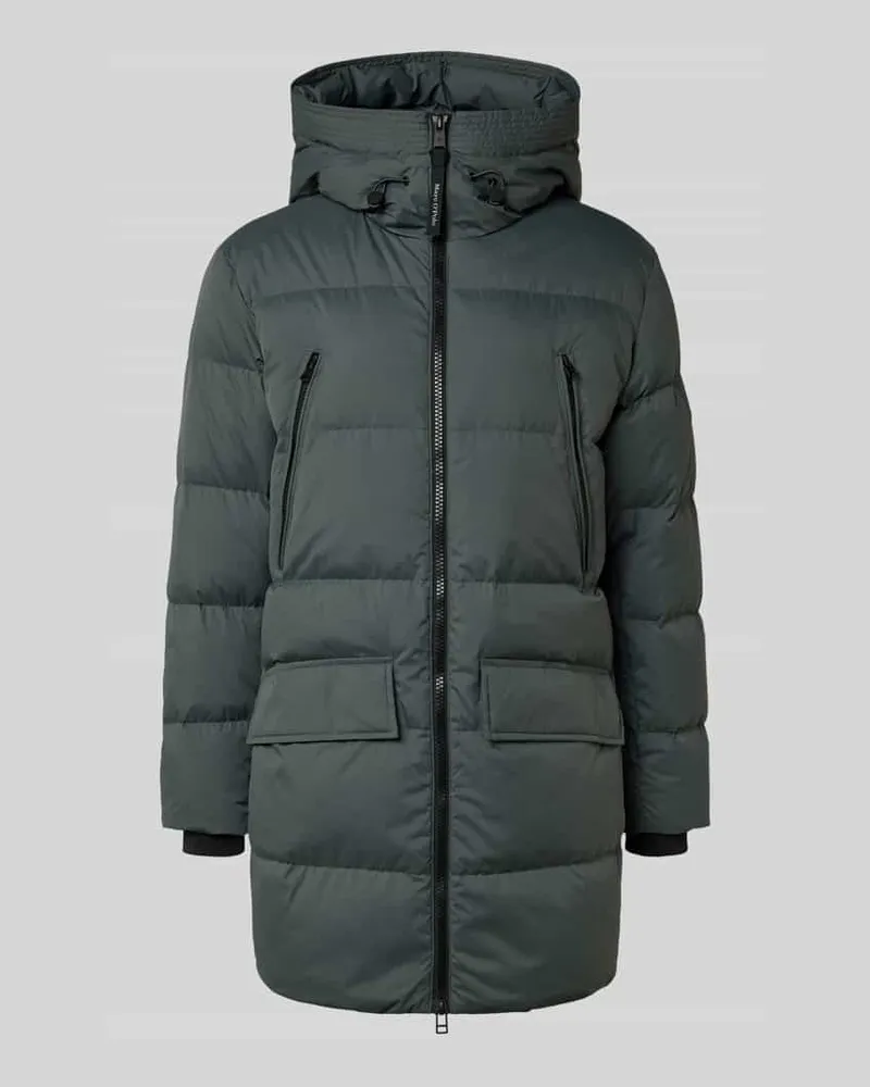 Marc O'Polo Regular Fit Daunenmantel mit Kapuze Graphit