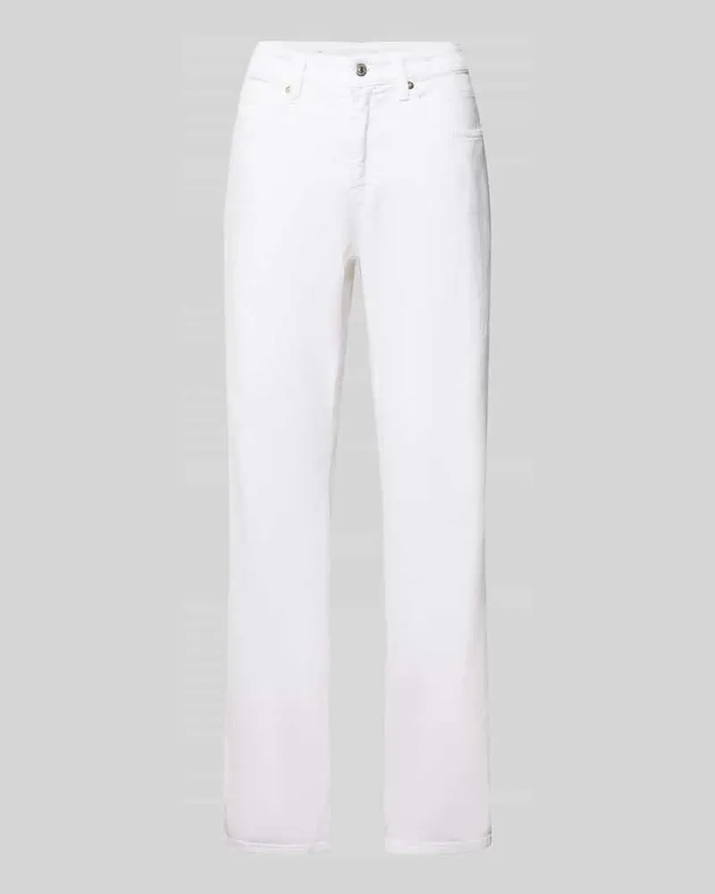 Cambio Relaxed Fit Jeans aus aus Baumwoll-Mix Modell 'GAIA RELAXED Weiss