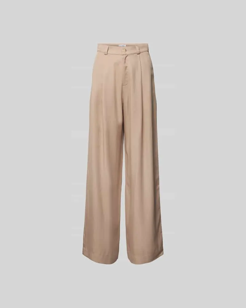 OH APRIL Stoffhose mit Bundfalten Taupe