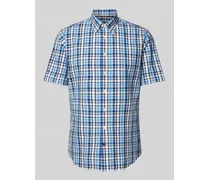 Regular Fit Business-Hemd mit Button-Down-Kragen
