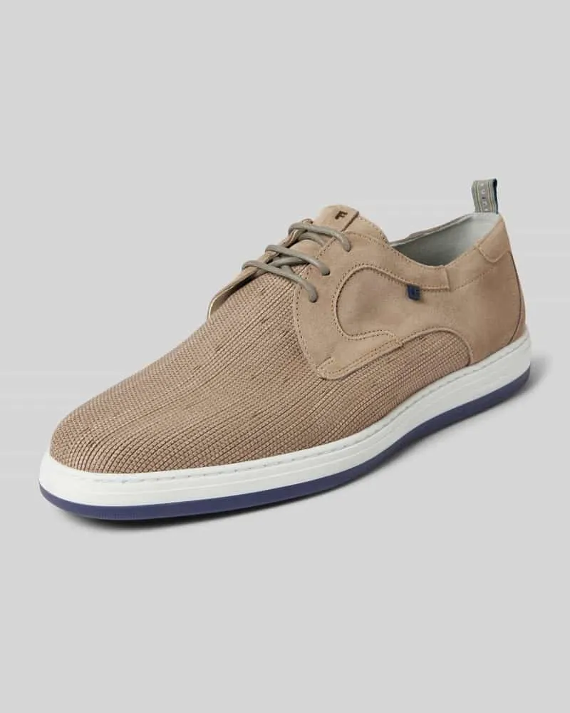 Floris van Bommel Schnürschuhe mit Label-Details Modell 'De Dijker Beige