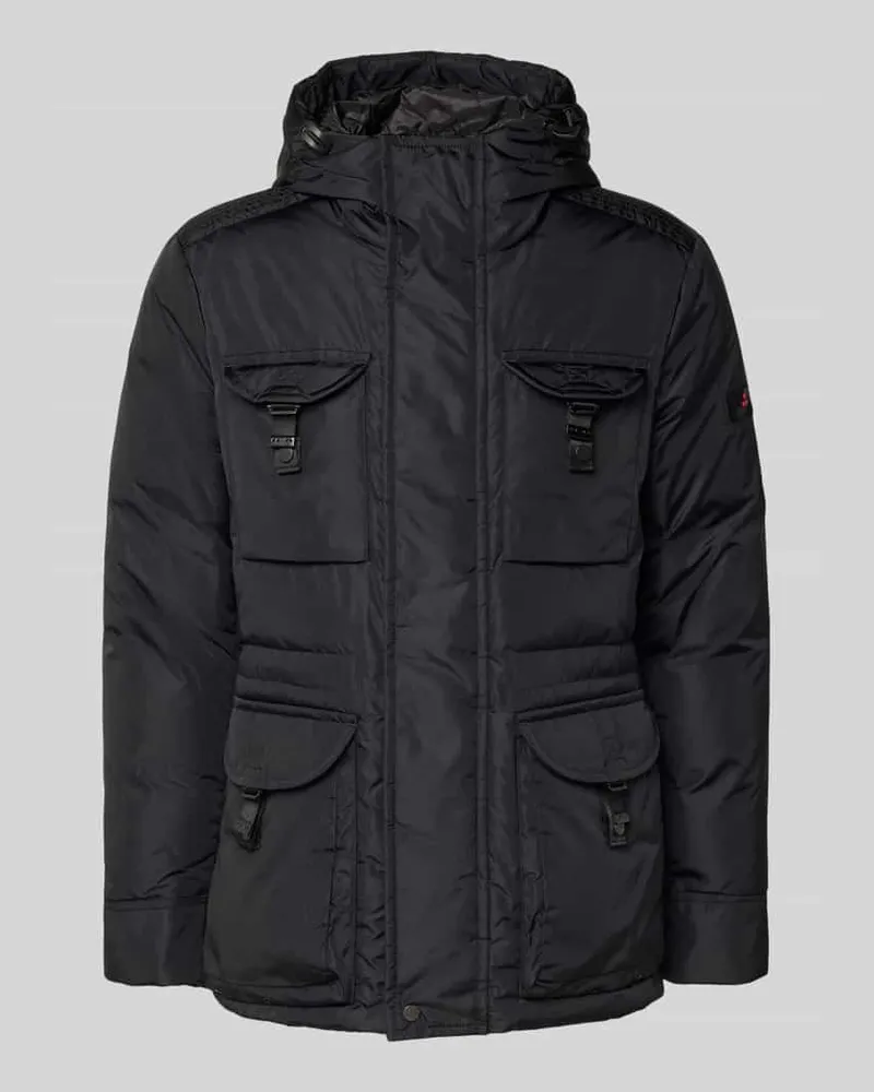 Peuterey Jacke mit verdecktem Reißverschluss Modell 'Aiptek Black