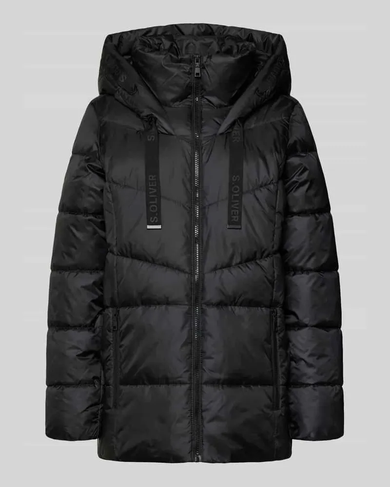S.Oliver Regular Fit Steppjacke mit Kapuze Black