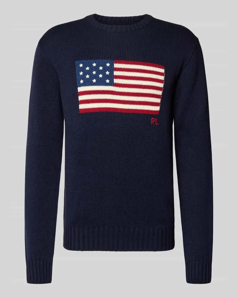 Ralph Lauren Strickpullover mit Rundhalsausschnitt Marine