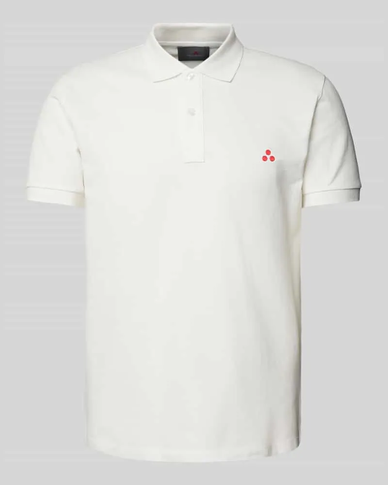 Peuterey Regular Fit Poloshirt mit Logo-Stitching Modell 'ZENO Weiss