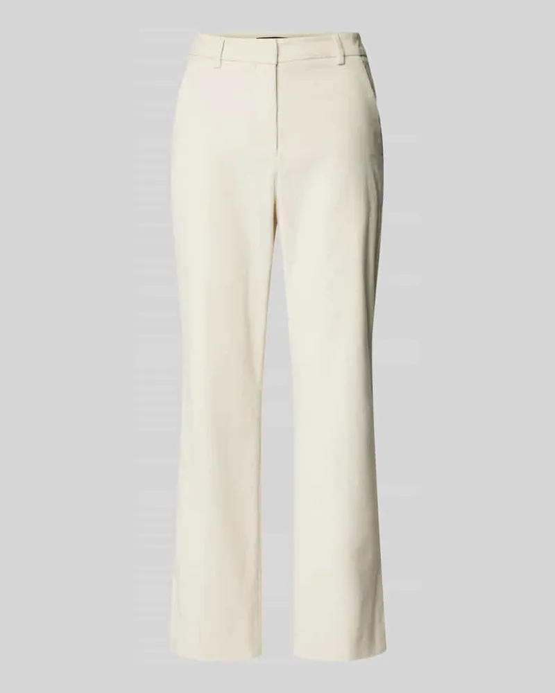 Max Mara High Waist Caprihose aus Cord Modell 'MARRUCA Offwhite