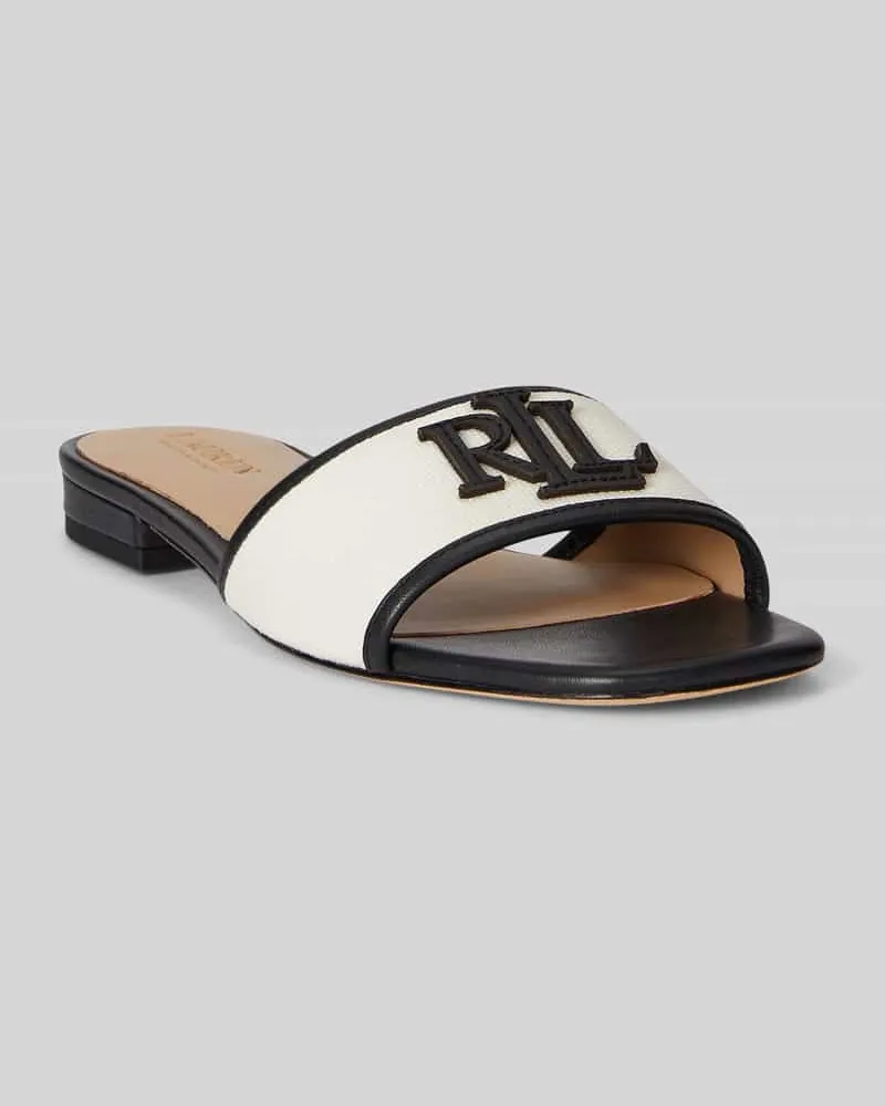 Ralph Lauren Slipper aus echtem Leder Black