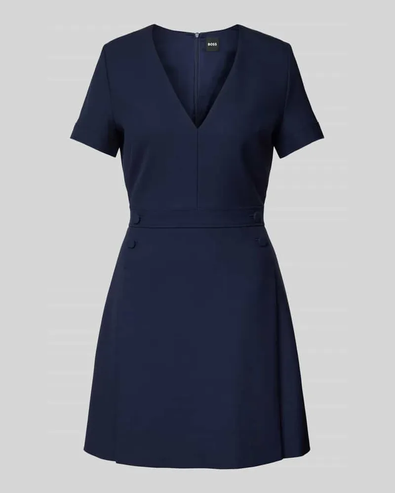 HUGO BOSS Minikleid mit Zierknöpfen Modell 'Dahelga Marine