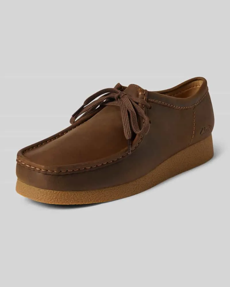 Clarks Loafer mit Schnürverschluss Mittelbraun