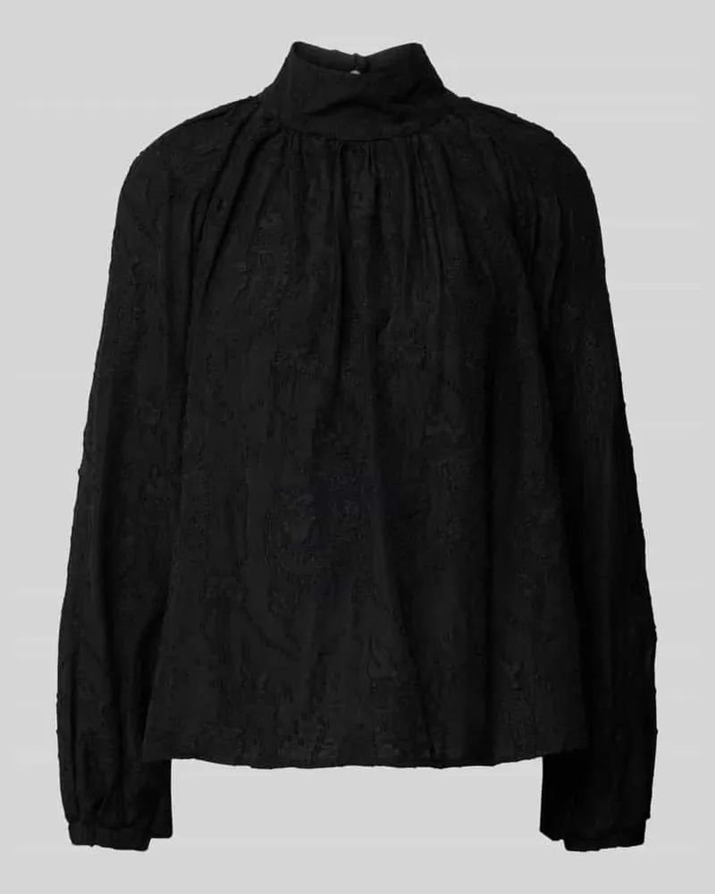 Drykorn Bluse mit Stehkragen Modell 'DUMONDA Black