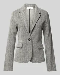 Marc O'Polo Regular Fit Jersey-Blazer mit Fischgrätenmuster Hellgrau