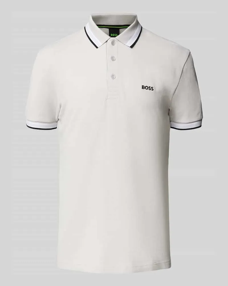 HUGO BOSS Regular Fit Poloshirt aus reiner Baumwolle Hellgrau