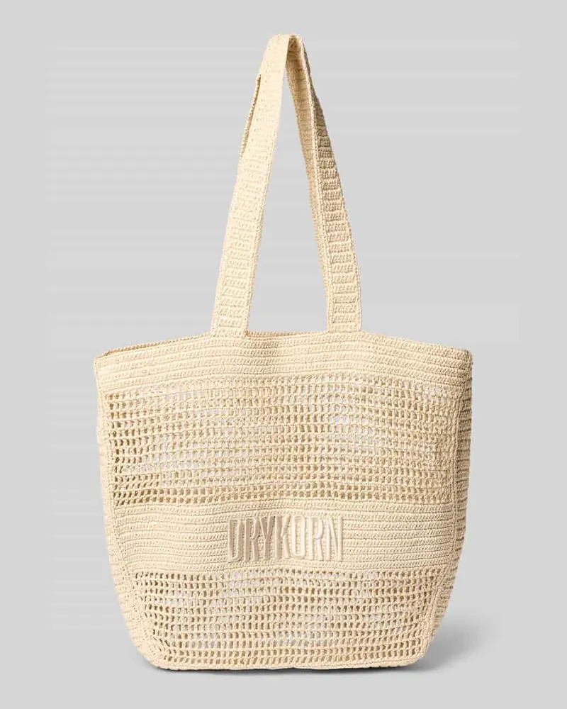 Drykorn Tote Bag mit Label-Detail Modell 'LAREN Ecru