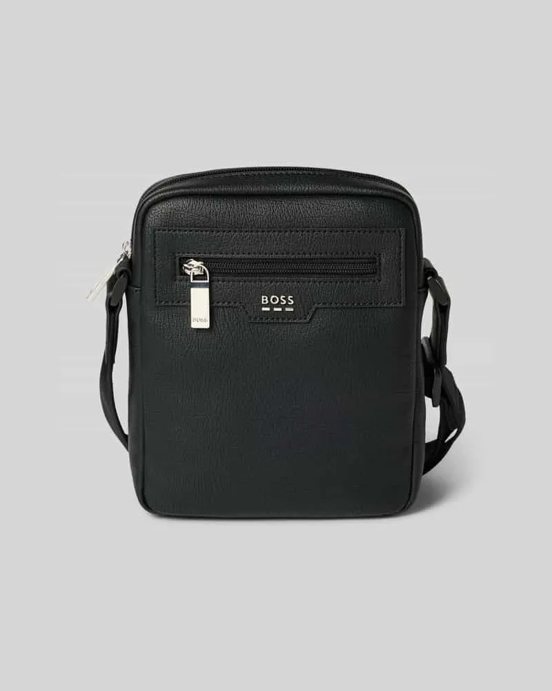 HUGO BOSS Umhängetasche mit Label-Applikation Modell 'Lewis Black