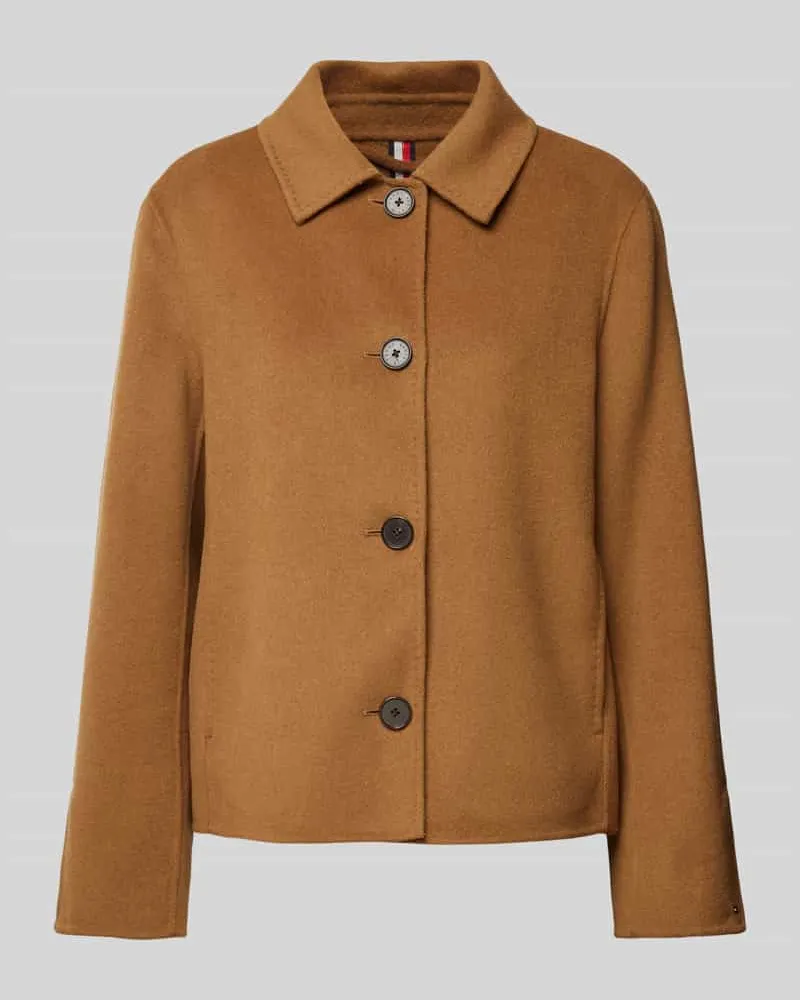 Tommy Hilfiger Jacke mit Umlegekragen Cognac