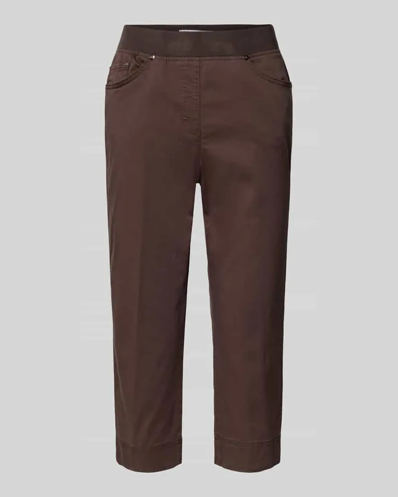 Brax Slim Fit Caprihose aus Baumwoll-Mix Hellbraun