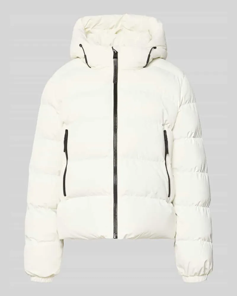 Superdry. Regular Fit Jacke in Stepp-Optik Offwhite