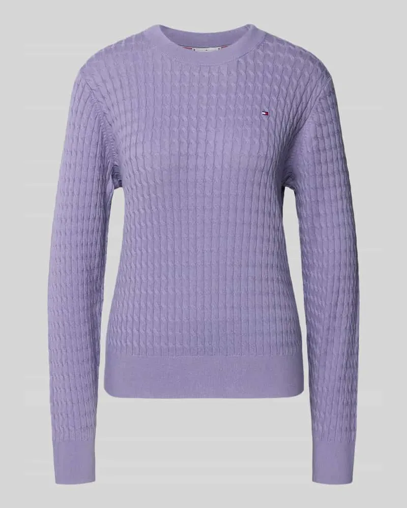 Tommy Hilfiger Regular Fit Pullover aus reiner Baumwolle Lavender