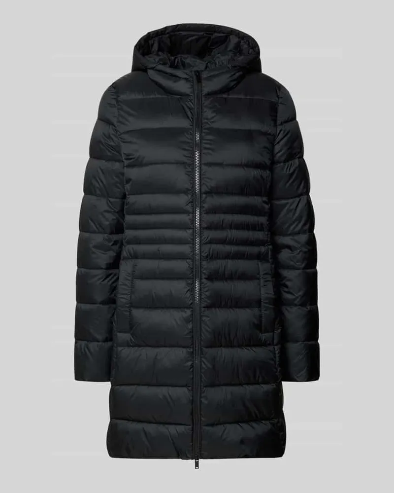 JAKE*S Steppmantel mit Kapuze Black