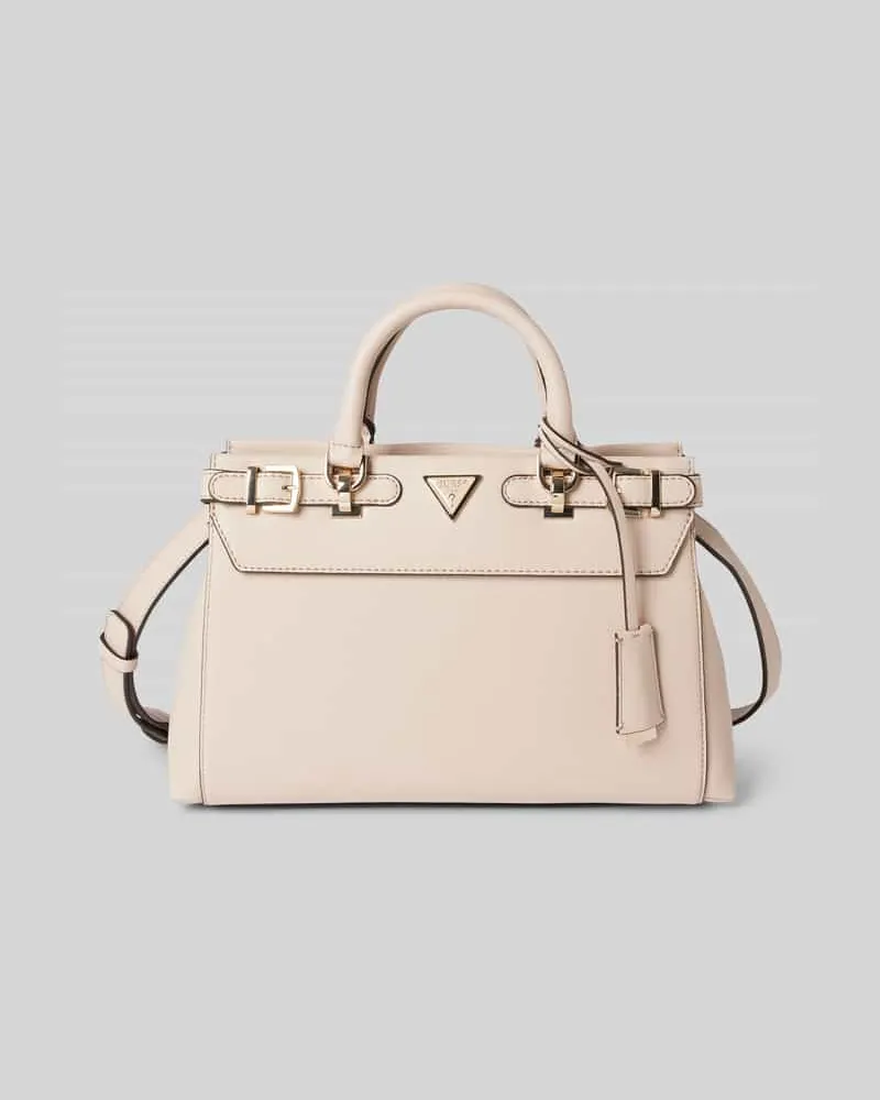Guess Satchel mit Label-Applikation Modell 'ALI Beige