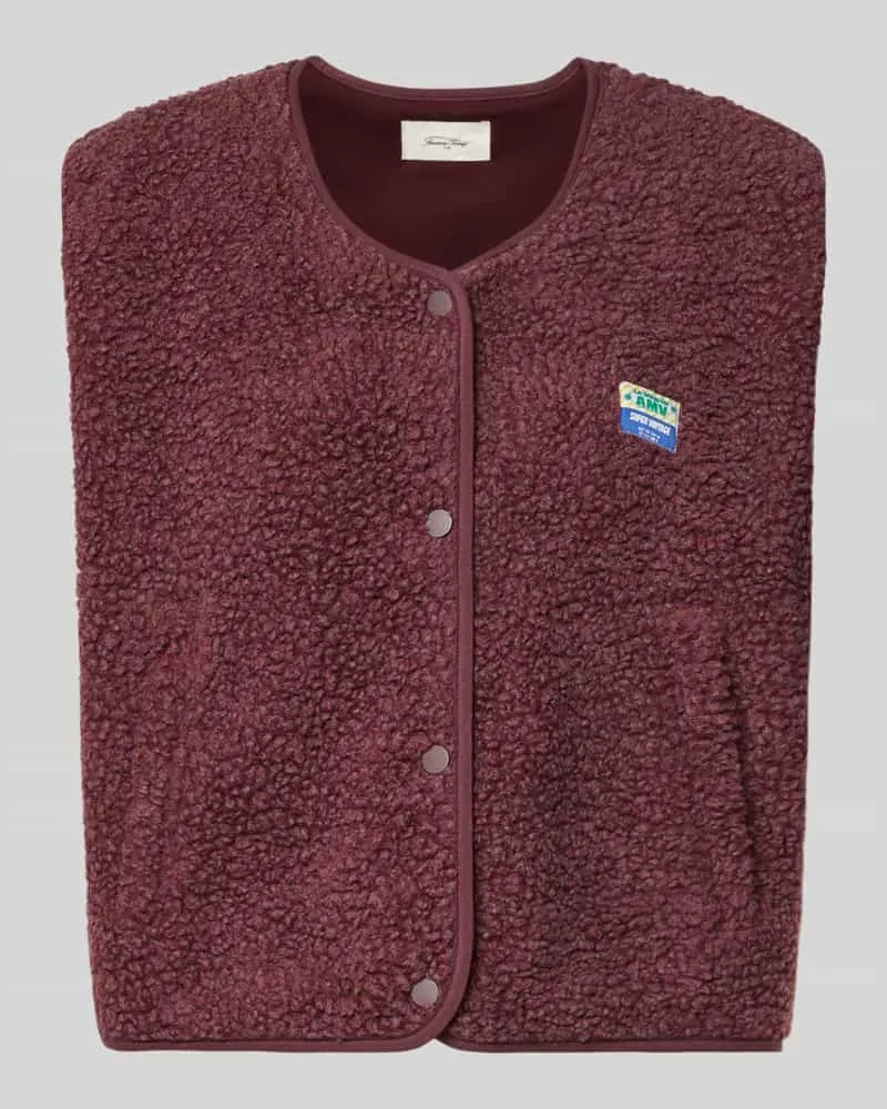 American Vintage Regular Fit Weste aus Teddyfell Modell 'Hoktown Bordeaux