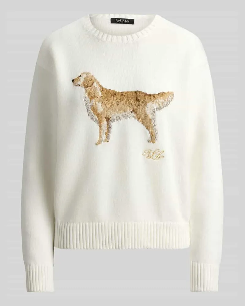 Ralph Lauren Regular Fit Strickpullover aus reiner Baumwolle Weiss