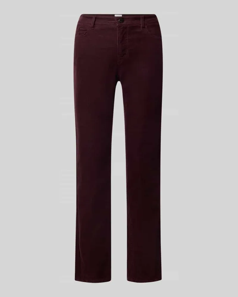 Brax Tapered Fit Cordhose aus Baumwoll-Mix Modell 'MILEY Aubergine