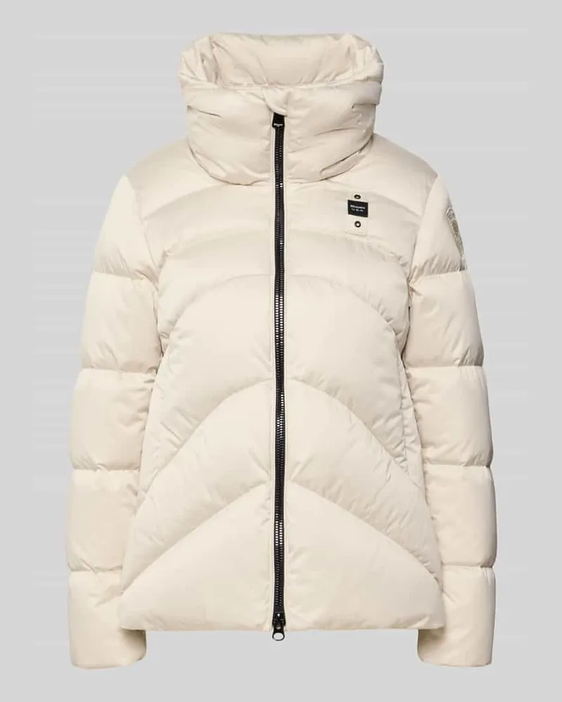 Blauer Steppjacke mit Zweiwege-Reißverschluss Kitt