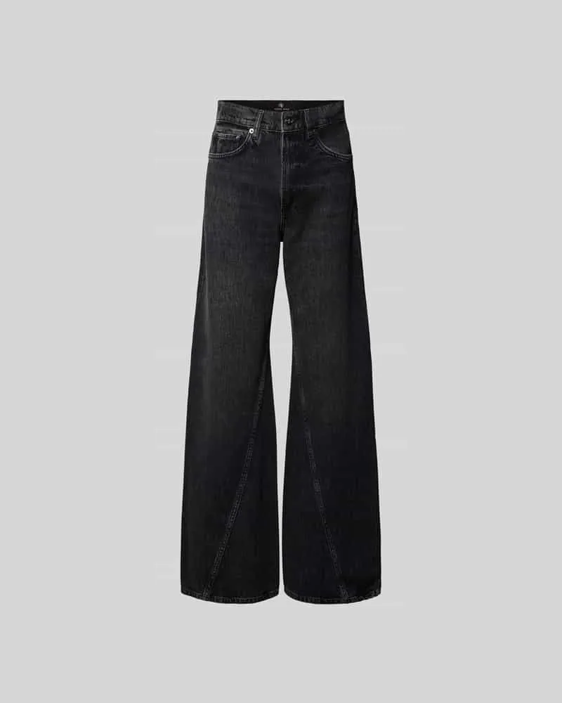 Anine Bing Wide Fit Jeans im 5-Pocket-Design Black