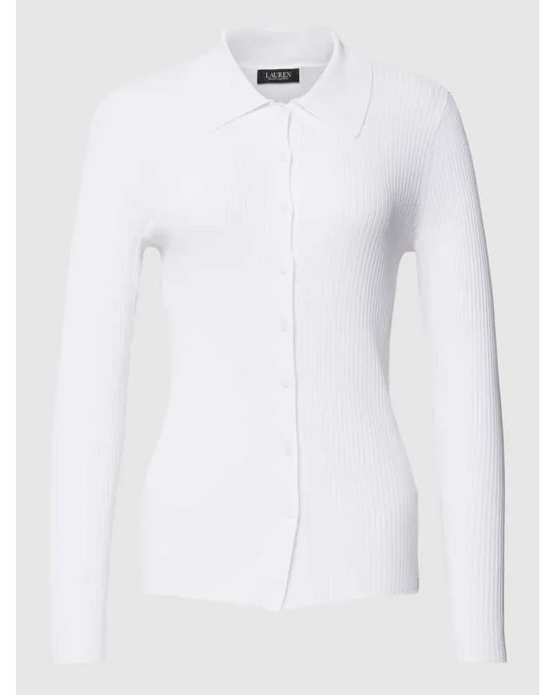 Ralph Lauren Cardigan mit Umlegekragen Modell 'DRALISEA Weiss