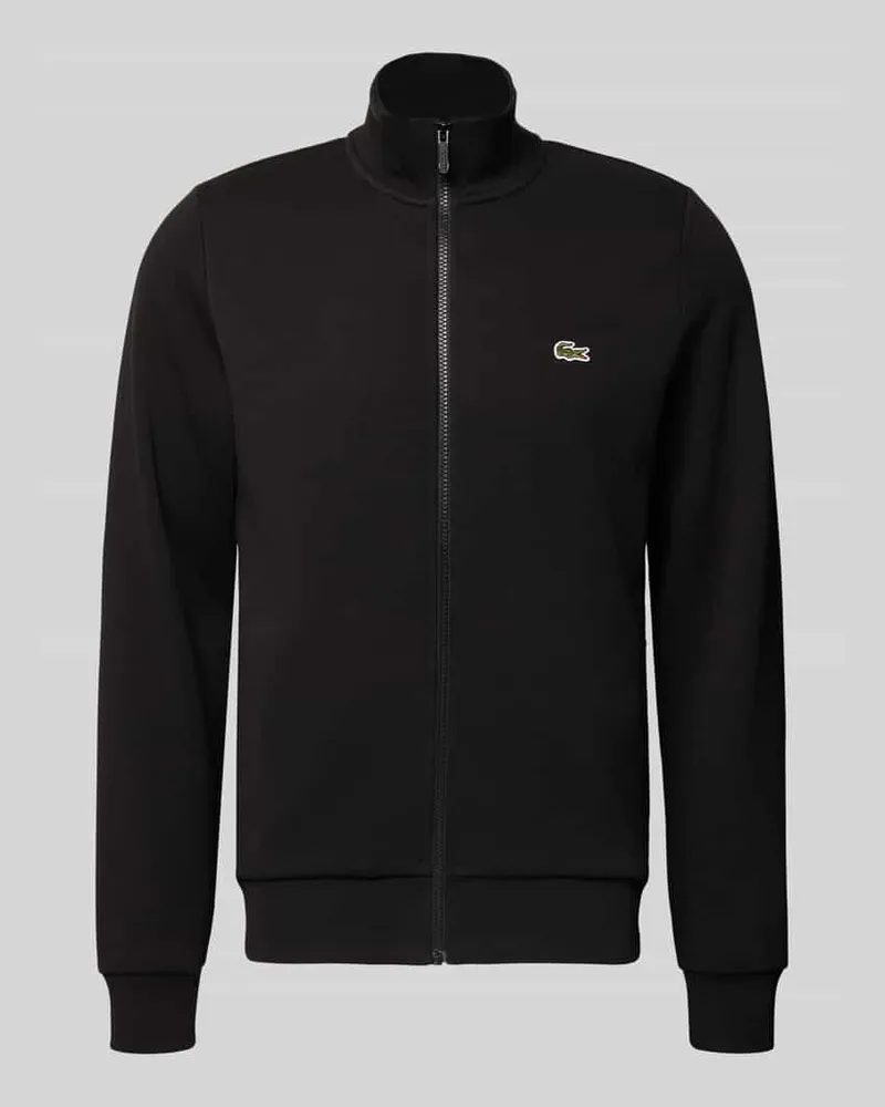 Lacoste Regular Fit Sweatjacke aus Baumwoll-Mix Black