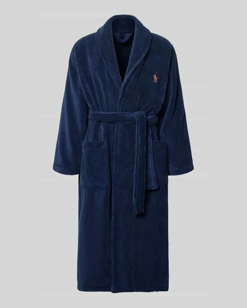 Ralph Lauren Regular Fit Bademantel aus reiner Baumwolle Marine