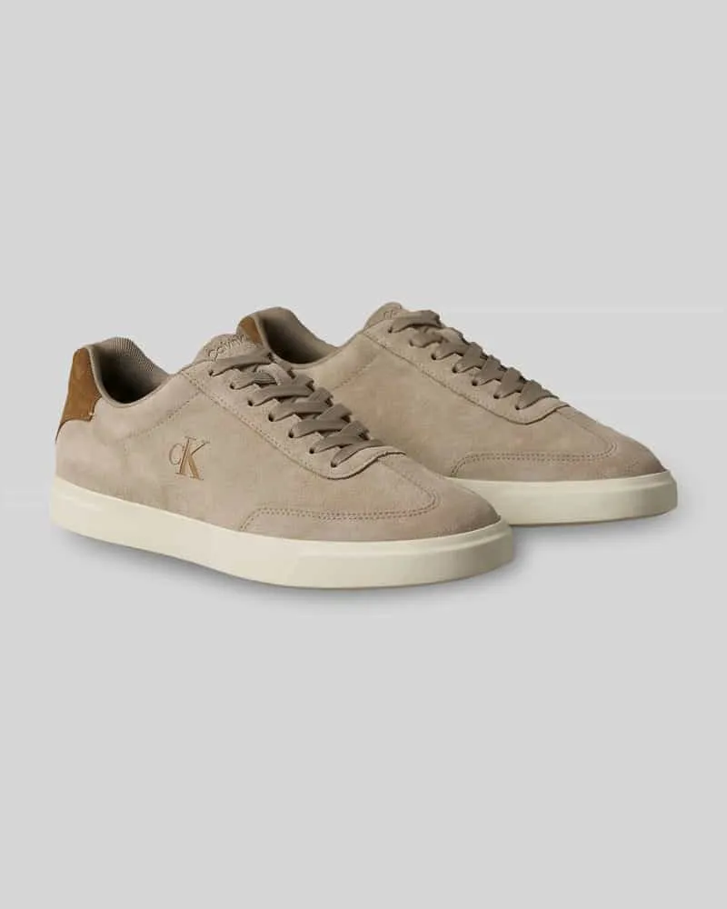 Calvin Klein Sneaker aus echtem Rindvelours Beige