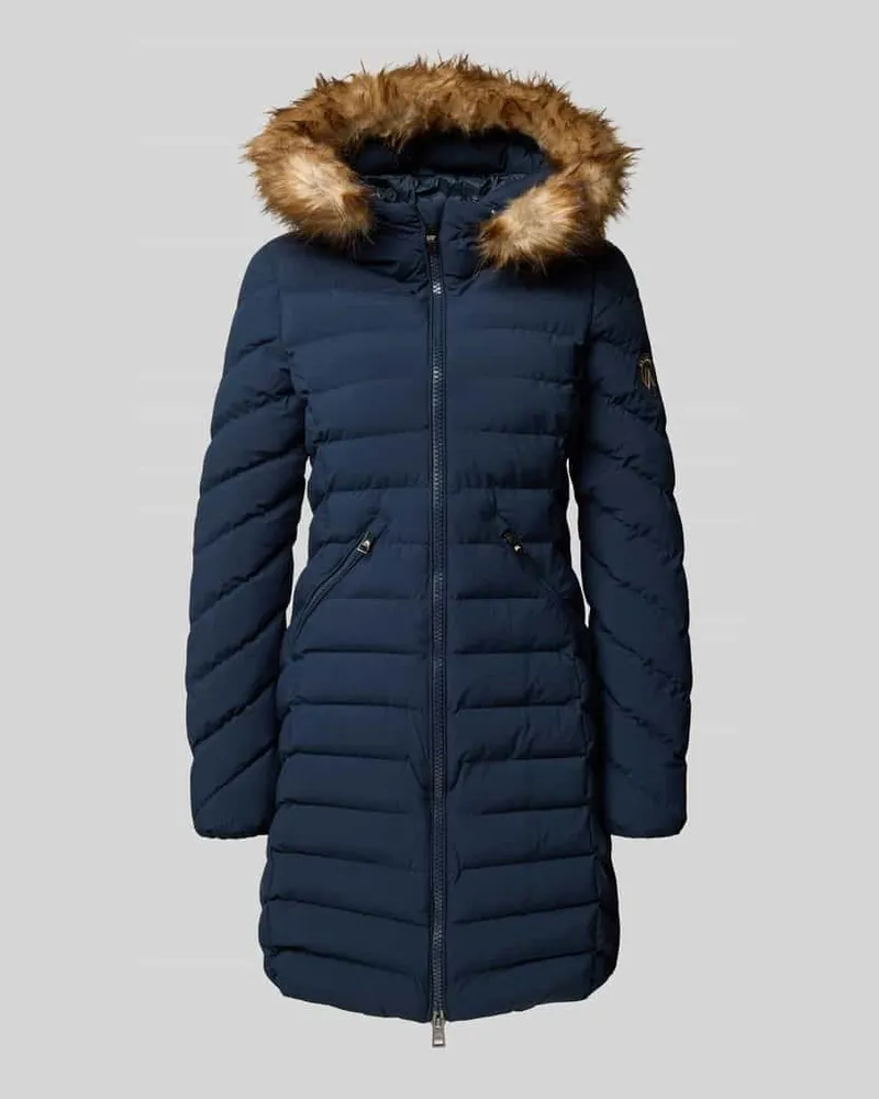 Superdry. Regular Fit Steppmantel mit Kunstfellbesatz Modell 'Fuji Marine