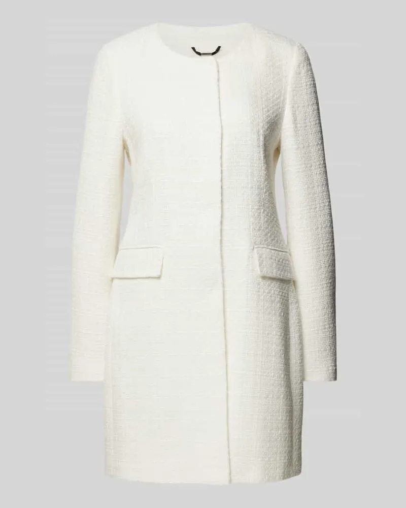 COMMA Longblazer mit Strukturmuster Weiss