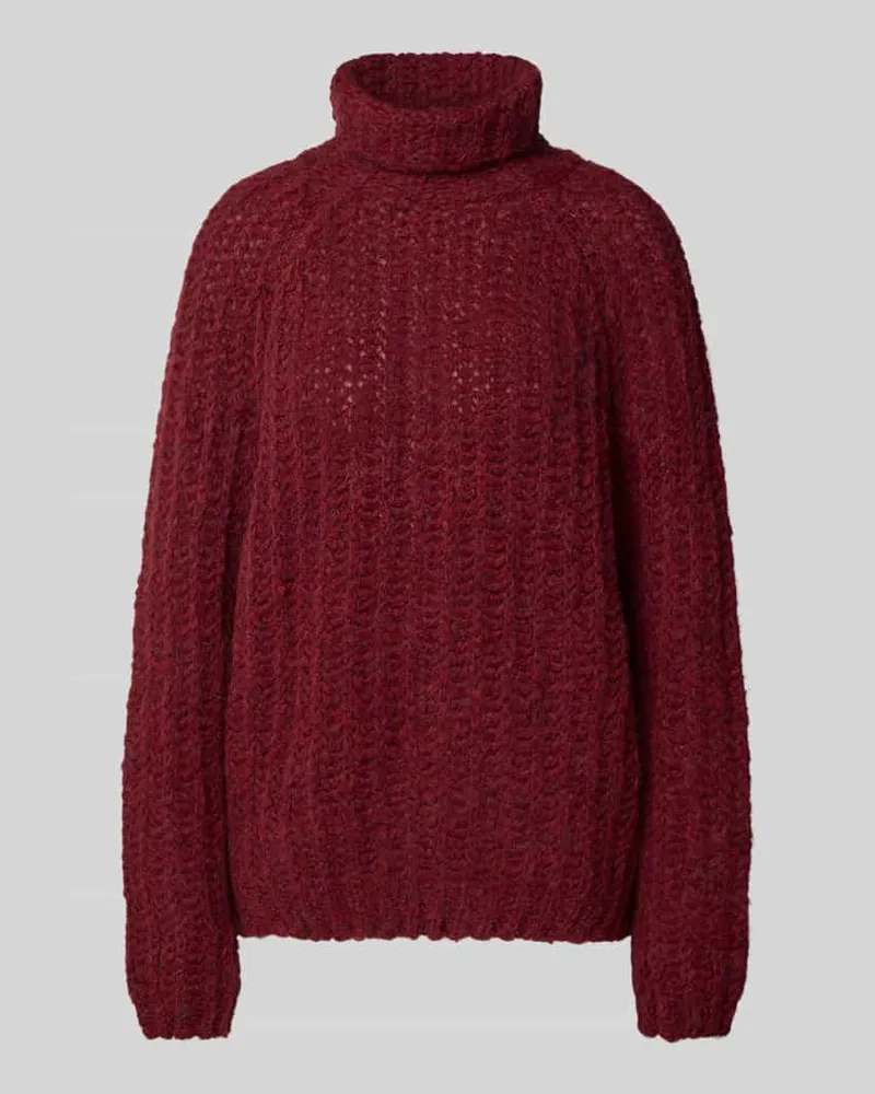 Smith & Soul Rollkragenpullover aus Grobstrick Dunkelrot