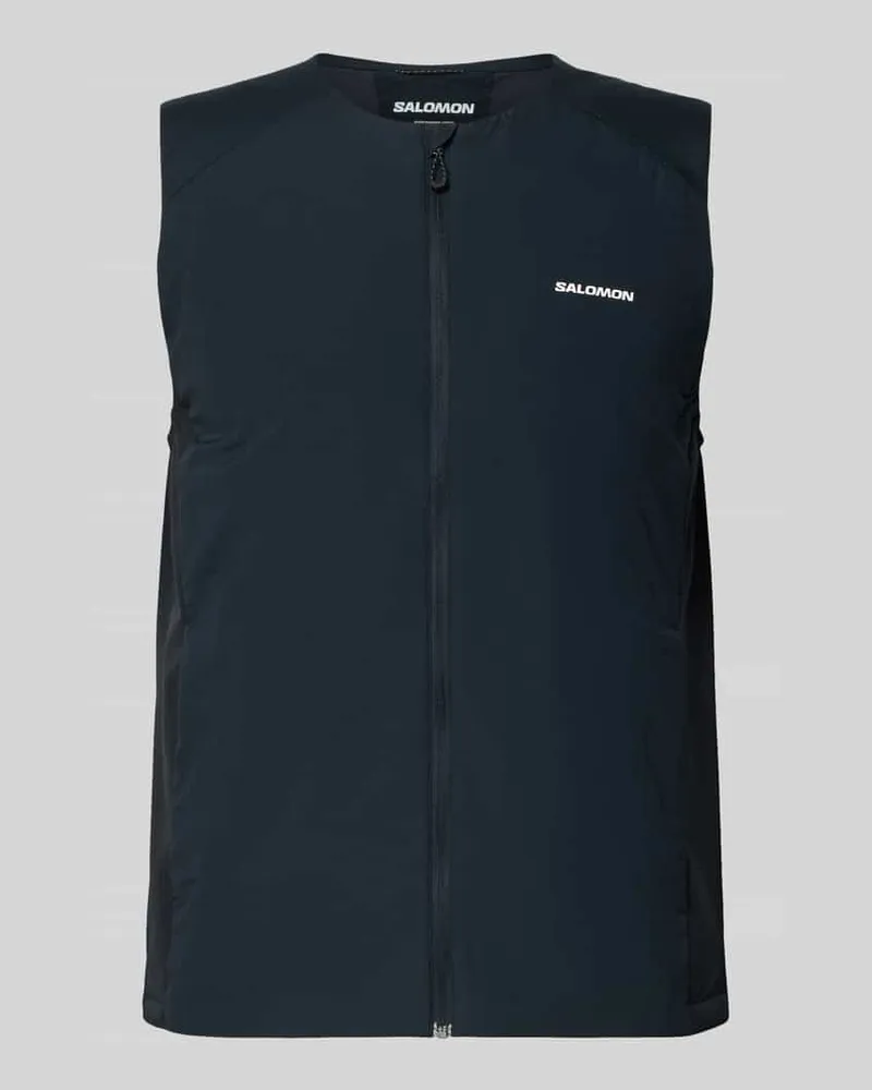 Salomon Weste mit Reißverschluss und Logo Black