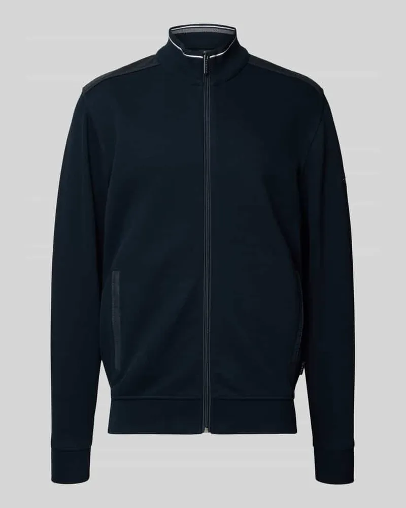Bugatti Sweatjacke mit Stehkragen Marine