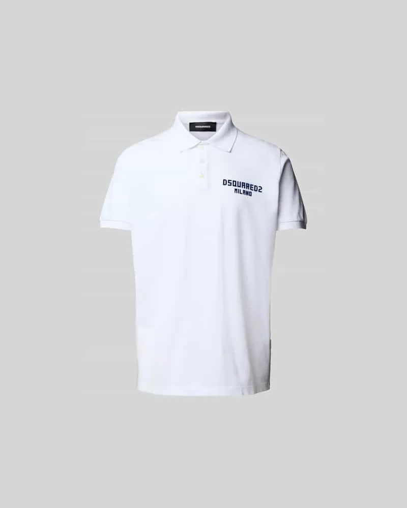 Dsquared2 Poloshirt mit Label-Print Weiss