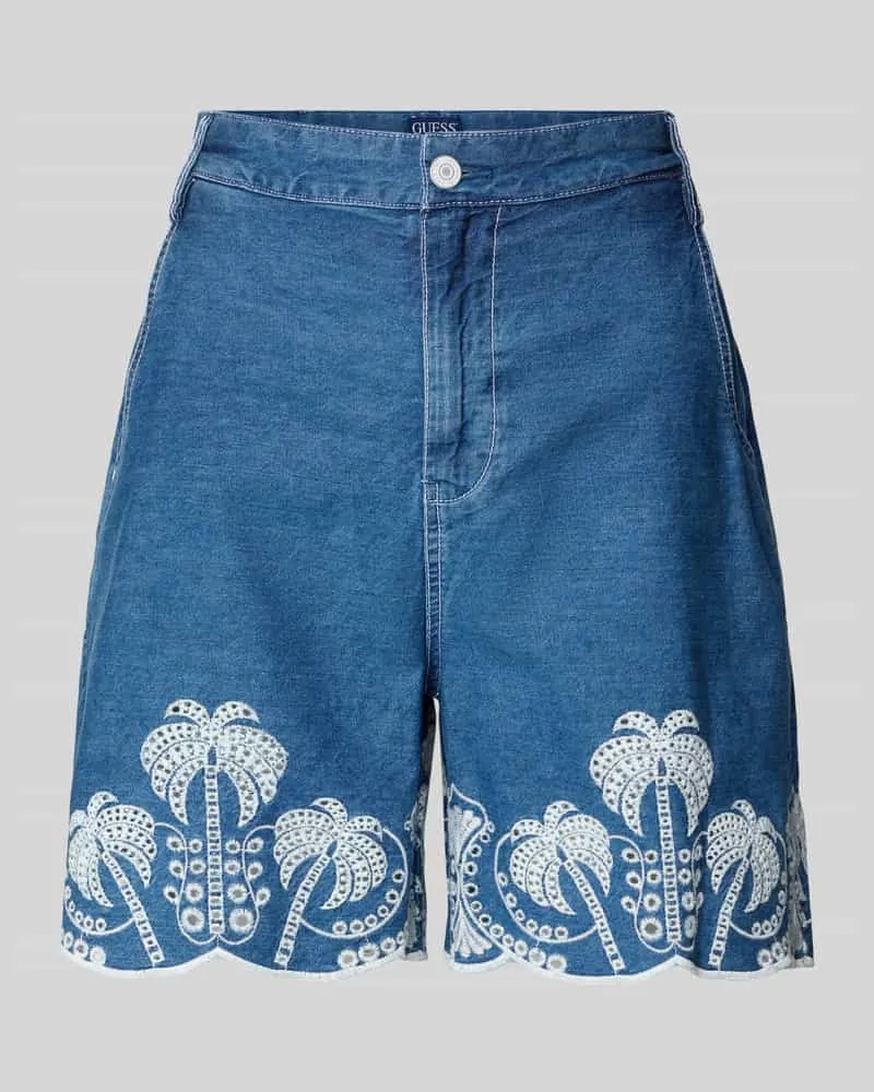 Guess Shorts mit Lochstickerei Modell 'PILAR Jeansblau