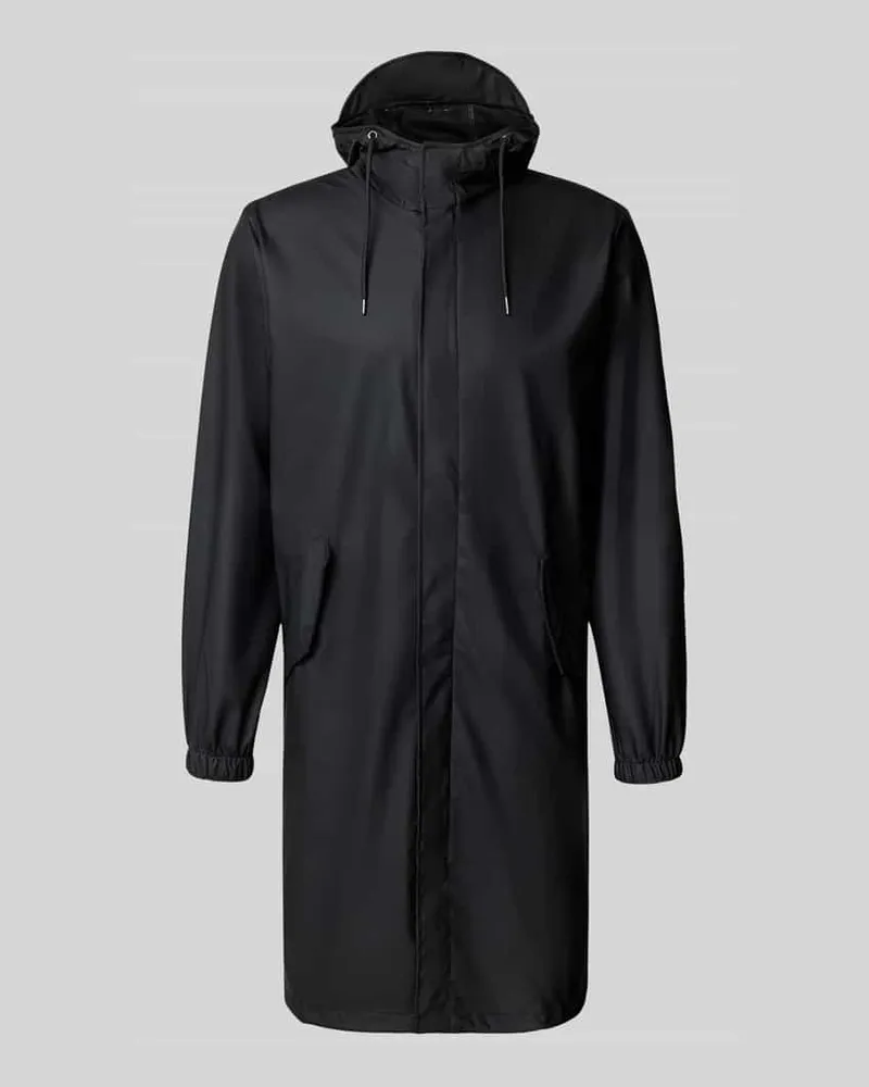 RAINS Parka mit Kapuze Black