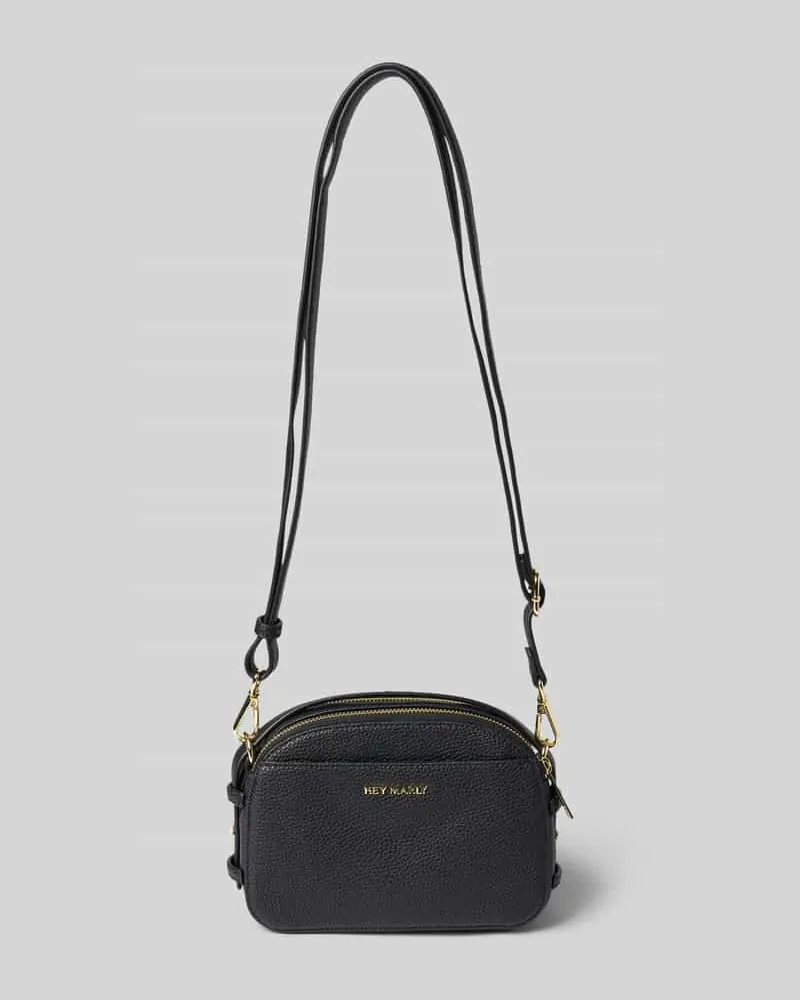 Hey Marly Crossbody Bag aus Leder-Mix Black