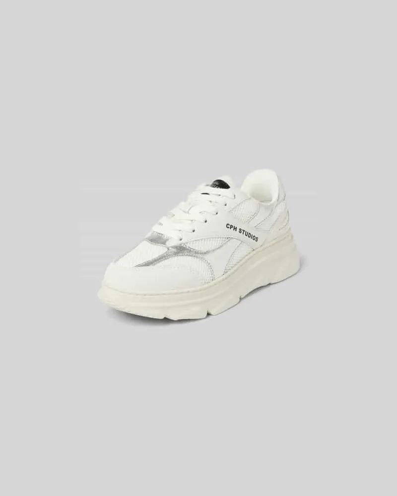 Copenhagen Sneaker mit Label-Detail Silber