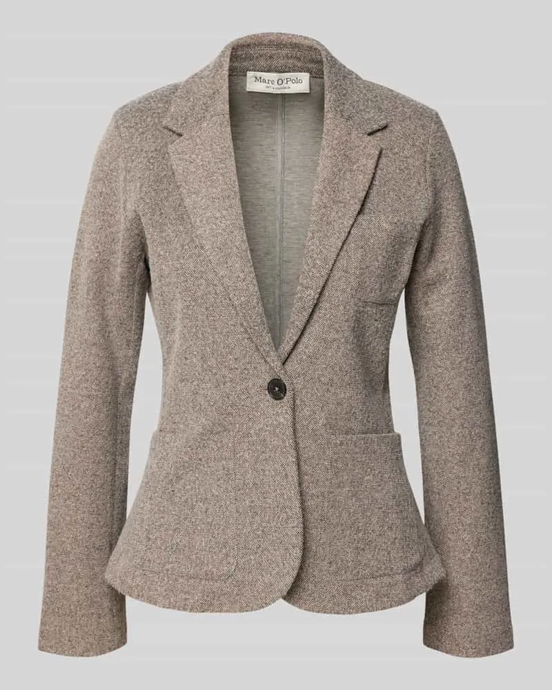 Marc O'Polo Regular Fit Kurzblazer aus Baumwoll-Mix Sand
