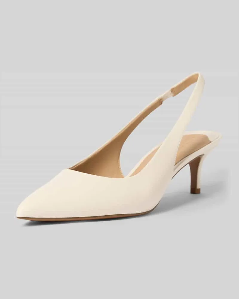 Ralph Lauren Pumps mit Pfennigabsatz Modell 'LOLAH II Weiss