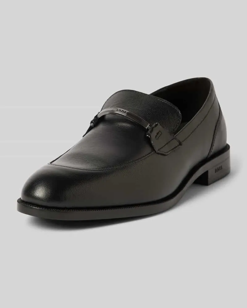 HUGO BOSS Derby-Schuhe aus echtem Leder Modell 'Tayil Black